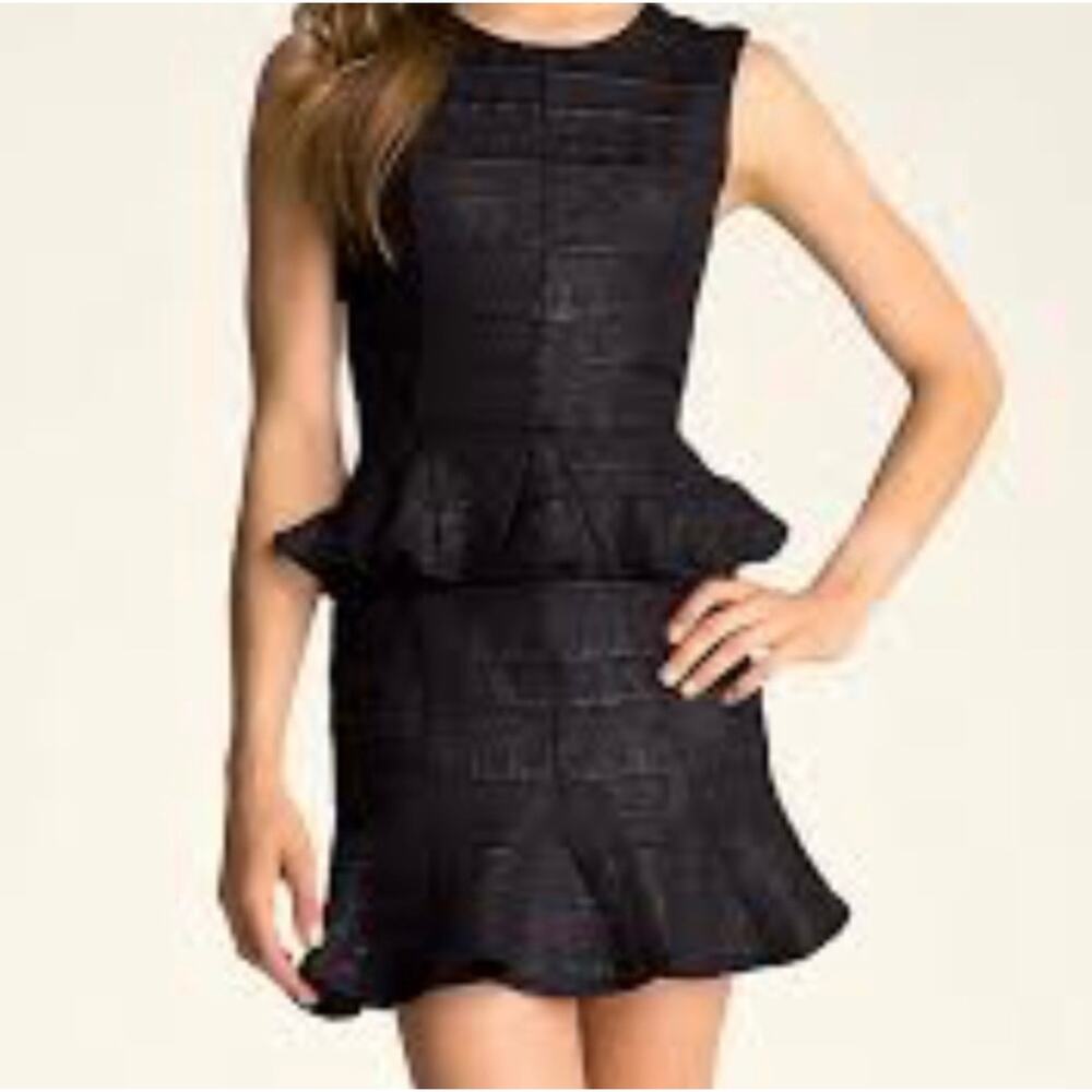 Bebe Black Peplum Mini Dress - Size Small - NEW with Tags